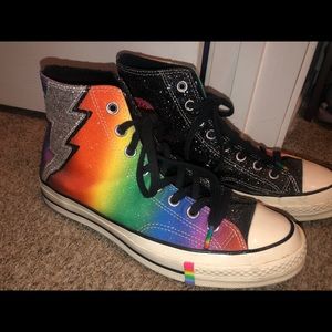 Converse Chuck Taylor All-Star 70s Hi Pride Rainbow Sneakers in Black/Multicolor